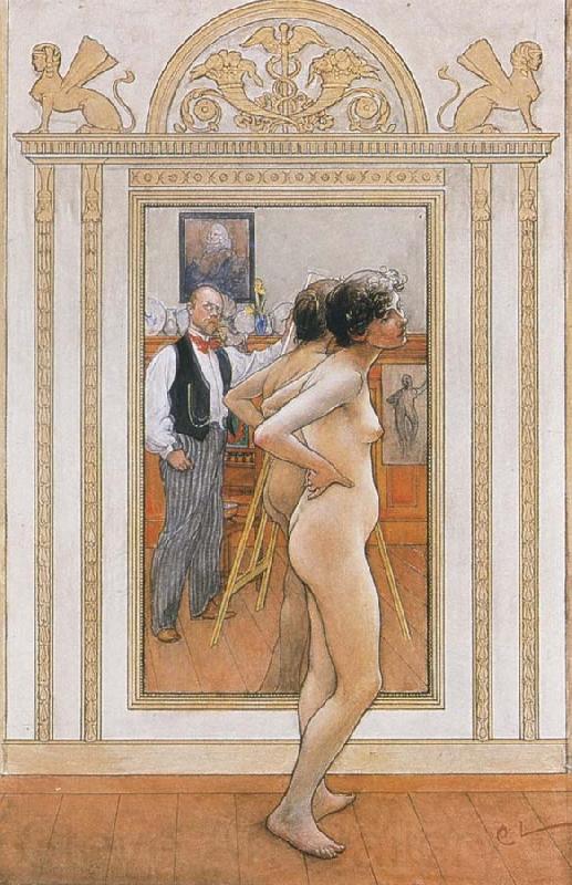 Carl Larsson In front of the Mirror France oil painting art